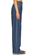 Valentino Straight Baggy Leg in Medium Blue Denim, view 3, click to view large image.