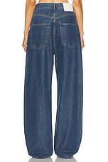 Valentino Straight Baggy Leg in Medium Blue Denim, view 4, click to view large image.