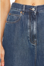 Valentino Straight Baggy Leg in Medium Blue Denim, view 6, click to view large image.