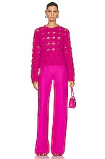 Valentino Wool Sweater in Pink, view 4, click to view large image.