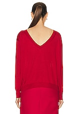Valentino Cashmere Sweater in Rosso, view 4, click to view large image.