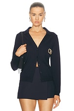 Valentino Wool Cardigan in Navy, view 1, click to view large image.