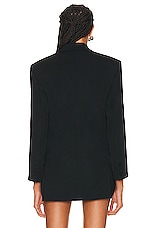 Valentino Solid Blazer in Nero, view 4, click to view large image.