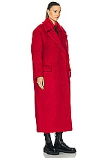 Valentino Mohair Coat in Rosso, view 3, click to view large image.