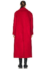 Valentino Mohair Coat in Rosso, view 4, click to view large image.