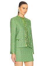 Valentino Embroidered Jacket in Ice Mint Lurex, view 2, click to view large image.