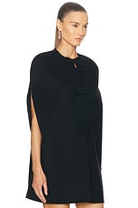 Valentino Solid Cape in Nero, view 2, click to view large image.