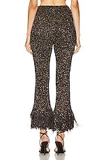 Valentino Embroidered Blend Feather Pant in Ebano, view 3, click to view large image.