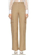 Valentino Cargo Pant in Beige, view 1, click to view large image.