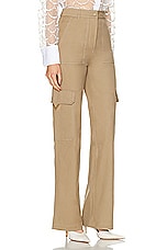 Valentino Cargo Pant in Beige, view 2, click to view large image.