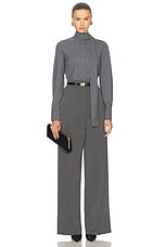 Valentino Solid Pant in Grigio Medio, view 5, click to view large image.