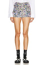 Valentino Embroidered Skirt in Nero & Multi | FWRD