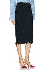 Valentino Midi Skirt in Navy, view 2, click to view large image.