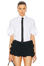 Valentino Button Down Shirt in Bianco Ottico, view 1, click to view large image.