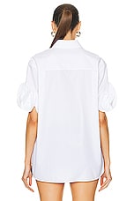 Valentino Button Down Shirt in Bianco Ottico, view 3, click to view large image.