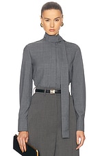 Valentino Solid Shirt in Grigio Medio, view 1, click to view large image.