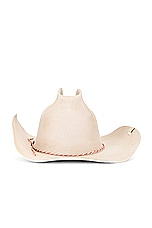 Visvim Vin Cowboy Hat in Ivory, view 2, click to view large image.