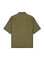 Visvim Cornet Down Shirt in Olive, view 2, click to view large image.