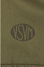 Visvim Cornet Down Shirt in Olive, view 3, click to view large image.