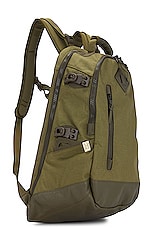 Visvim Cordura 20l Backpack in Olive, view 3, click to view large image.