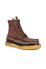 Visvim Cheekag Folk Boot in Dark Brown, view 2, click to view large image.