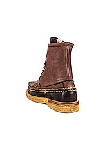 Visvim Cheekag Folk Boot in Dark Brown, view 3, click to view large image.