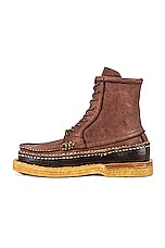 Visvim Cheekag Folk Boot in Dark Brown, view 5, click to view large image.
