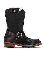 Visvim T.w.o. Folk Boot in Black, view 1, click to view large image.