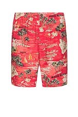 WACKO MARIA Hawaiian Shorts Type-1 in Red, view 1, click to view large image.