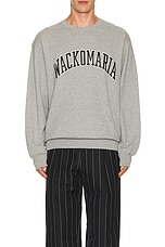 WACKO MARIA Middle Weight Sweat Shirt Type-1 in Gray, view 3, click to view large image.