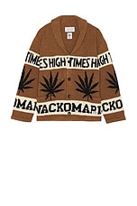 WACKO MARIA Hightimes Cowichan Sweater in Brown | FWRD