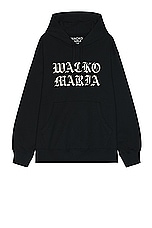 WACKO MARIA Heavy Weight Pullover Hoodie in Black, view 1, click to view large image.