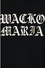 WACKO MARIA Heavy Weight Pullover Hoodie in Black, view 3, click to view large image.