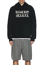 WACKO MARIA Heavy Weight Pullover Hoodie in Black, view 4, click to view large image.