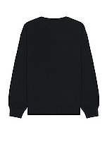WACKO MARIA Heavy Weight Crew Neck Sweat Shirt in Black, view 2, click to view large image.
