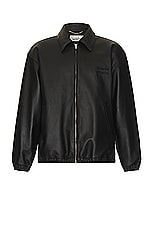 WACKO MARIA Leather 50'S Jacket in Black, view 1, click to view large image.