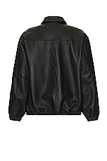 WACKO MARIA Leather 50'S Jacket in Black, view 2, click to view large image.