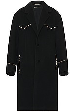 WACKO MARIA Western Coat in Black, view 1, click to view large image.