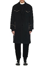WACKO MARIA Western Coat in Black, view 3, click to view large image.