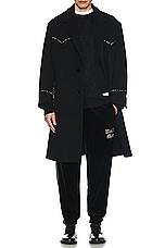 WACKO MARIA Western Coat in Black, view 4, click to view large image.