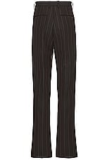 WACKO MARIA Double Pleated Trousers in Brown, view 2, click to view large image.