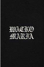 WACKO MARIA Crew Neck Long Sleeve T-Shirt in Black, view 3, click to view large image.