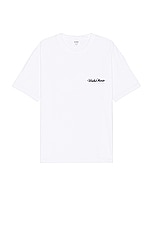 WACKO MARIA Washed Heavy Weight Crew Neck T-Shirt in White, view 1, click to view large image.