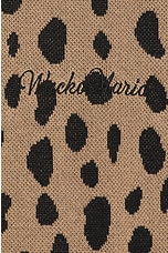 WACKO MARIA Leopard Knit Polo Shirt in Brown, view 3, click to view large image.