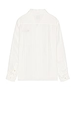 WACKO MARIA 50's Long Sleeve Shirt in White, view 2, click to view large image.