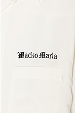 WACKO MARIA 50's Long Sleeve Shirt in White, view 3, click to view large image.