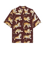 WACKO MARIA Hawaiian Shirt Type-6 in Brown, view 2, click to view large image.