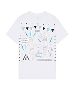WACKO MARIA Crew Neck T-Shirt in White, view 1, click to view large image.