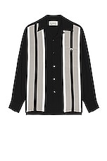 WACKO MARIA Switching Shirt in Black, view 1, click to view large image.