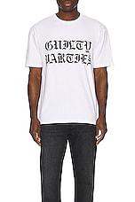 WACKO MARIA Washed Heavy Weight Crew Neck T-Shirt in White, view 3, click to view large image.